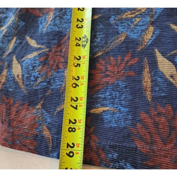 Joe Marlin Polo Shirt Mens Large Blue Floral Short Sleeve - Picture 9 of 11